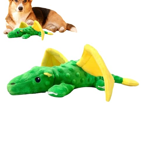 Vbnuyhim Hundespielzeug Stofftier | Grüner Plüsch Niedliche Dinosaurier-Form Hunde Quietschspielzeug - Multifunktionales Tier-Hundespielzeug, bissfest, weich, innovatives Trainingszubehör für Welpen Vbnuyhim Hundespielzeug Stofftier | Grüner Plüsch Niedliche Dinosaurier-Form Hunde Quietschspielzeug - Multifunktionales Tier-Hundespielzeug, bissfest, weich, innovatives Trainingszubehör für Welpen von Vbnuyhim