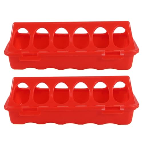 Vbnuyhim Taubenfutterstation, Küken-Futterstation mit 6 Fächern, Futterspender für Vögel, 2 Stück, für Tauben, Papageien, Küken, Wachteln, Enten, von Vbnuyhim
