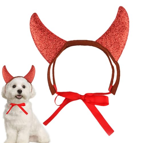 Vbnuyhim Teufelshörner für Hunde, Teufelshörner für Katzen | Halloween Filz Cosplay Kostüme,Leichte, süße Partygeschenke, tragbare Festliche Kopfbedeckung mit Riemen für Katzen, Hunde Vbnuyhim Teufelshörner für Hunde, Teufelshörner für Katzen | Halloween Filz Cosplay Kostüme,Leichte, süße Partygeschenke, tragbare Festliche Kopfbedeckung mit Riemen für Katzen, Hunde von Vbnuyhim