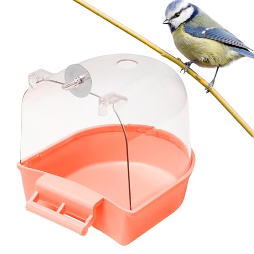 Vogelbadewanne, Haustier-Vogeltränke mit Haken, Vogelkäfig, hängende Badewanne, Wasserdusche, transparente Box, Futterspender für kleine Vögel, Kanarienvögel, Wellensittiche, Papageien Vogelbadewanne, Haustier-Vogeltränke mit Haken, Vogelkäfig, hängende Badewanne, Wasserdusche, transparente Box, Futterspender für kleine Vögel, Kanarienvögel, Wellensittiche, Papageien von Vbnuyhim