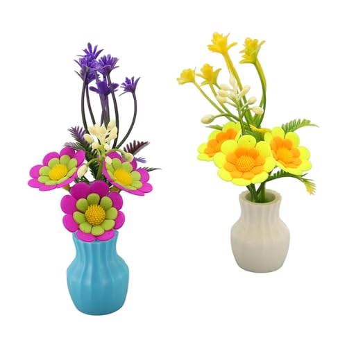 2 Stücke Künstliche Wasserpflanzen Fluoreszierende Helle Farben Harz Silikon Vase Stil Aquarium Pflanzen für Dekoration von Vcedas