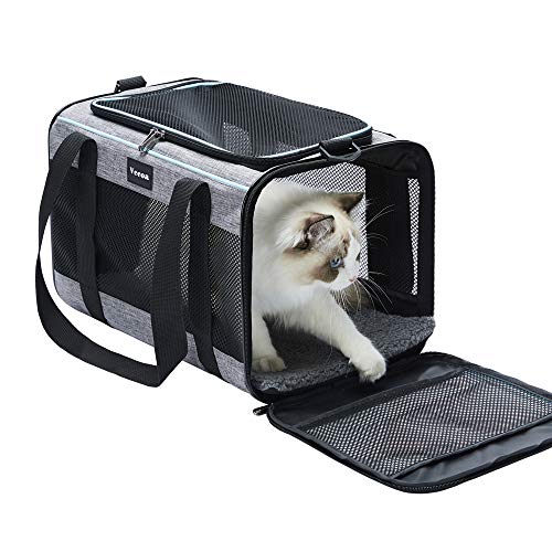 Vceoa Reise-Transporttasche für Hunde und Katzen, weiche Seiten, von Fluggesellschaften zugelassen von Vceoa