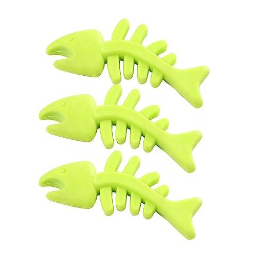 Vctitil Interaktives Hundespielzeug, 3 Stück, Kauspielzeug aus TPR-Gummi, Fischknochenspielzeug, Zahnreinigung und Training (zufällige Farbe? Vctitil Interaktives Hundespielzeug, 3 Stück, Kauspielzeug aus TPR-Gummi, Fischknochenspielzeug, Zahnreinigung und Training (zufällige Farbe? von Vctitil