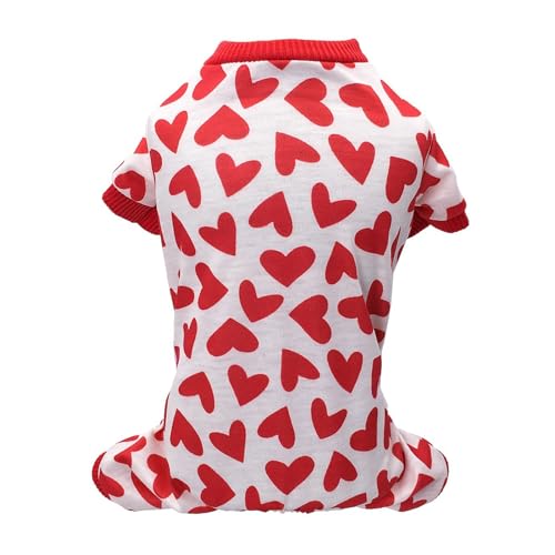 Hundeshirt mit Rundhalsausschnitt, Frühlings-Haustierkleidung für Katzen, Welpen, Kostüm, Pullover, T-Shirt, Herz-Druck, Hundekleidung, Haustierzubehör Hundeshirt mit Rundhalsausschnitt, Frühlings-Haustierkleidung für Katzen, Welpen, Kostüm, Pullover, T-Shirt, Herz-Druck, Hundekleidung, Haustierzubehör von Vdaxvme