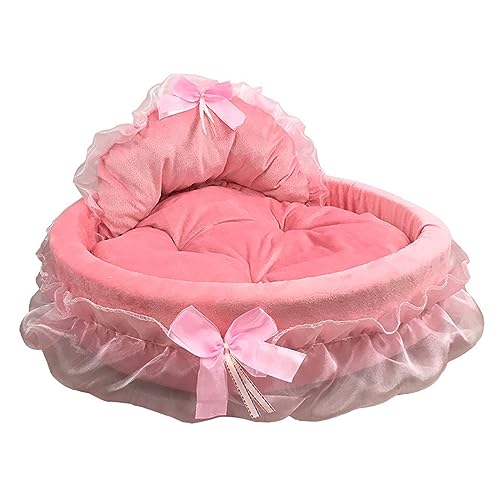 Vdaxvme Elegantes Spitzenbett für Hunde und Welpen, gerüscht, Prinzessinnen-Sofa für kleine bis Haustiere, kreatives Haustierbett aus Spitze Vdaxvme Elegantes Spitzenbett für Hunde und Welpen, gerüscht, Prinzessinnen-Sofa für kleine bis Haustiere, kreatives Haustierbett aus Spitze von Vdaxvme