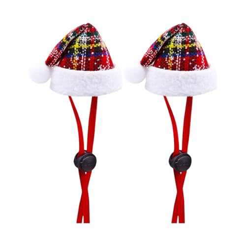 Vdaxvme Geflochtene Haustier-Weihnachtsmannmütze, Weihnachtskostüm, Kopfbedeckung für Hunde, Katzen, Festival, Requisiten, Weihnachtsmannmütze, Haustier-Cosplay-Zubehör, 2 Stück Vdaxvme Geflochtene Haustier-Weihnachtsmannmütze, Weihnachtskostüm, Kopfbedeckung für Hunde, Katzen, Festival, Requisiten, Weihnachtsmannmütze, Haustier-Cosplay-Zubehör, 2 Stück von Vdaxvme