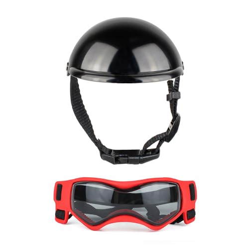 Vdaxvme Hunde-Kopfbedeckung zum Reiten von Haustieren, Welpenhut für Outdoor-Aktivitäten, Brillen-Set für Outdoor-Aktivitäten Vdaxvme Hunde-Kopfbedeckung zum Reiten von Haustieren, Welpenhut für Outdoor-Aktivitäten, Brillen-Set für Outdoor-Aktivitäten von Vdaxvme