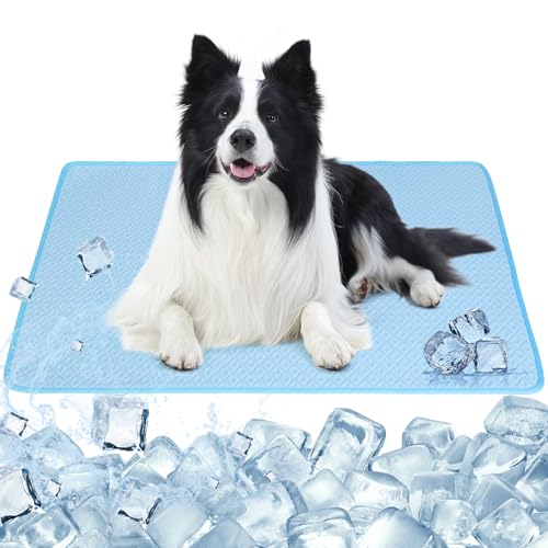 VeMee Hunde Kühlmatte Atmungsaktive Kühlmatte für Hunde Katzen Selbstkühlende Pad Rutschfest Waschbar für Indoor Outdoor Haustiere VeMee Hunde Kühlmatte Atmungsaktive Kühlmatte für Hunde Katzen Selbstkühlende Pad Rutschfest Waschbar für Indoor Outdoor Haustiere von VeMee