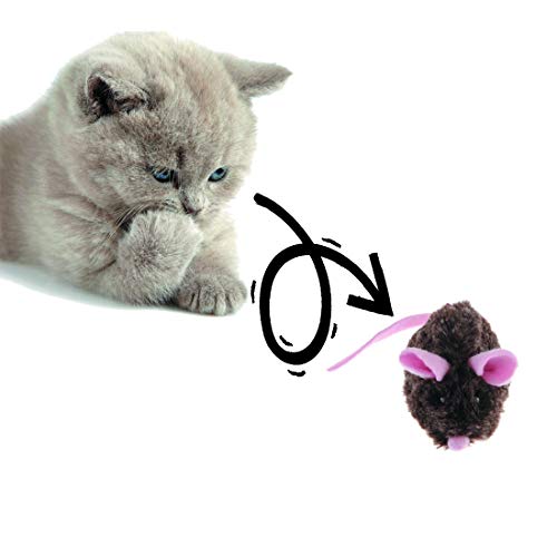 Vealind Automatisches Bewegliches Mausspielzeug Katzenspielzeug mit Lebensechter Klang, Interaktives Katzenspielzeug Mäuse für Katzenauslauf und gegen Langeweile (Pink) von Vealind