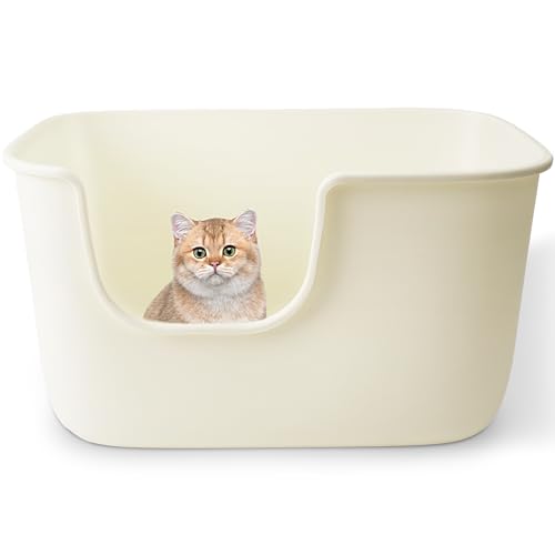 Vealind Große hochseitige Katzentoilette Extra Tiefe Katzentoilette für Multi Katzen Haushalt, Hochwand Katzentoilette Anti-Splashing Kitty Katzentoilette Vealind Große hochseitige Katzentoilette Extra Tiefe Katzentoilette für Multi Katzen Haushalt, Hochwand Katzentoilette Anti-Splashing Kitty Katzentoilette von Vealind
