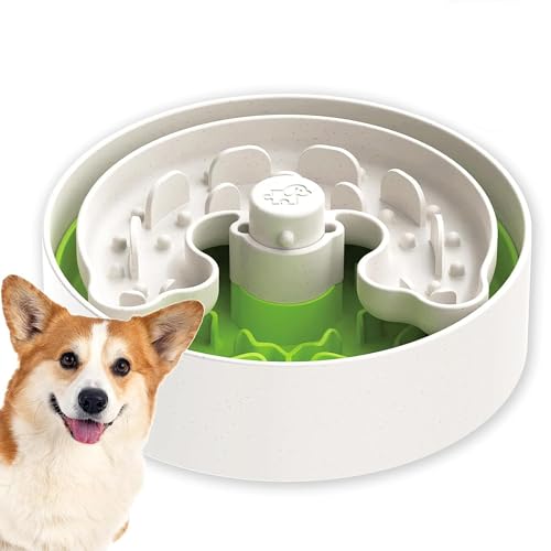 Vealind Hundespielzeug, Slow Feeder Hundenapf, Hundespielzeug Intelligenz, Verstellbarer Slow Feeder Fressnäpfe Intelligenzspielzeug für Mittlere Kleine Hunde (Grün) von Vealind