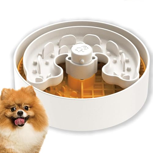 Vealind Slow Feeder Hundenapf Puzzle Feeder Hundespielzeug Intelligenz, Verstellbarer Slow Feeder Fressnäpfe Intelligenzspielzeug für Mittlere Kleine Hunde (Orange) von Vealind