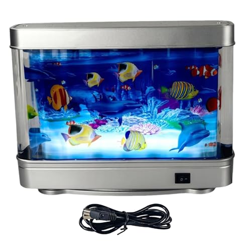 Artificial Aquarium, Fake Fish Mini Aquarium, 12.2x3.54x9.45 Inches Realistic Quiet Glow Sensory Decoration, Calming Visual, Battery-Operated Tank for Baby, Adults and Kids Artificial Aquarium, Fake Fish Mini Aquarium, 12.2x3.54x9.45 Inches Realistic Quiet Glow Sensory Decoration, Calming Visual, Battery-Operated Tank for Baby, Adults and Kids von Veasbuu