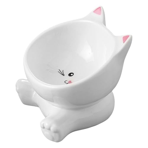 Cat Bowls, Animal Ear Kitten Feeding Bowl, 4.92x4.13 inches Reusable Ceramic Pet Feeder Dish, Heavy Duty Small Medium Large Breed Pet Food Container, Non Slip Base Cat Bowls, Animal Ear Kitten Feeding Bowl, 4.92x4.13 inches Reusable Ceramic Pet Feeder Dish, Heavy Duty Small Medium Large Breed Pet Food Container, Non Slip Base von Veasbuu