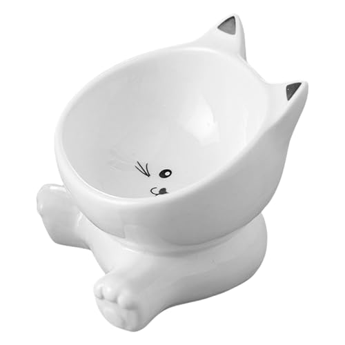 Cat Bowls, Animal Ear Kitten Feeding Bowl, 4.92x4.13 inches Reusable Ceramic Pet Feeder Dish, Heavy Duty Small Medium Large Breed Pet Food Container, Non Slip Base Cat Bowls, Animal Ear Kitten Feeding Bowl, 4.92x4.13 inches Reusable Ceramic Pet Feeder Dish, Heavy Duty Small Medium Large Breed Pet Food Container, Non Slip Base von Veasbuu