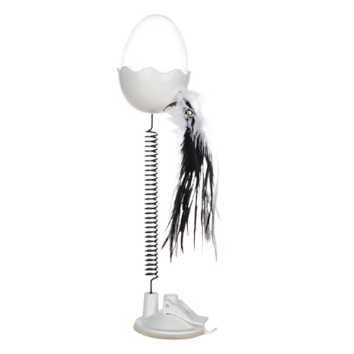 Cat Food Dispensing Ball, Interactive Cat Toy Ball, Feather and Light Cat Ball, Suction Cup Cat Teaser, Interactive Cat Wand Feather Toy, Slow Feeder Ball for Cats, Hunting Toy for Cats von Veasbuu