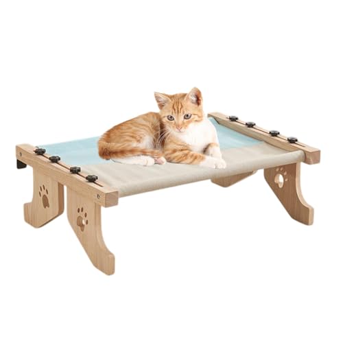 Cat Hammock Bed, Cat Window Seat, Wood & Robust Metal Frame, Easy Perch for Window Sill, Sturdy Kitty Casement 21.65x14.96x6.89 Inches for Large Cats and Kittens Cat Hammock Bed, Cat Window Seat, Wood & Robust Metal Frame, Easy Perch for Window Sill, Sturdy Kitty Casement 21.65x14.96x6.89 Inches for Large Cats and Kittens von Veasbuu