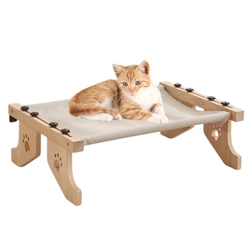 Cat Hammock Bed, Cat Window Seat, Wood & Robust Metal Frame, Easy Perch for Window Sill, Sturdy Kitty Casement 21.65x14.96x6.89 Inches for Large Cats and Kittens Cat Hammock Bed, Cat Window Seat, Wood & Robust Metal Frame, Easy Perch for Window Sill, Sturdy Kitty Casement 21.65x14.96x6.89 Inches for Large Cats and Kittens von Veasbuu