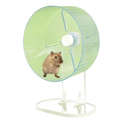 Hamster Wheel, Animal Exercise Wheel Accessories, Acrylic Silent Pet Spinner,Dwarf and Syrian Hamsters, for Indoor Exercise,7.09x4.72x8.27 Inches, Sturdy Design von Veasbuu