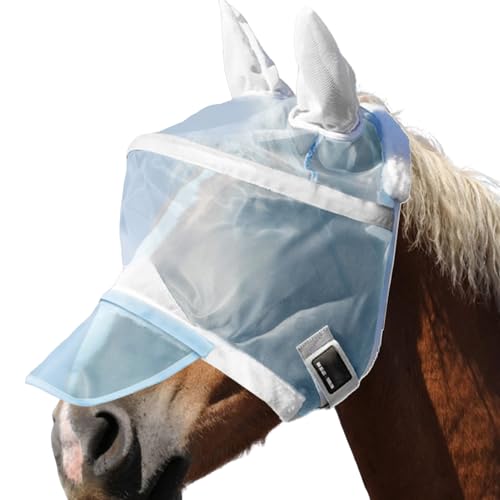 Horse Fly Masque, Fine Mesh Breathable Equine Face Shield, UV Protection Fly Control Mask, Ideal for Horses Racing, Riding, Grazing, Pasture, Outdoor Stable Use, Horse Fly Masque, Fine Mesh Breathable Equine Face Shield, UV Protection Fly Control Mask, Ideal for Horses Racing, Riding, Grazing, Pasture, Outdoor Stable Use, von Veasbuu
