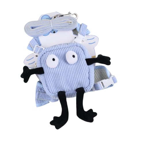 Hundegeschirr Rucksack, kleines Hundegeschirr mit Tasche, verstellbares Reise-Hundegeschirr, Wandern, Spazierengehen, Rucksack, kleiner Hunderucksack Geschirr, Reisegeschirr für kleine Hunde von Veasbuu