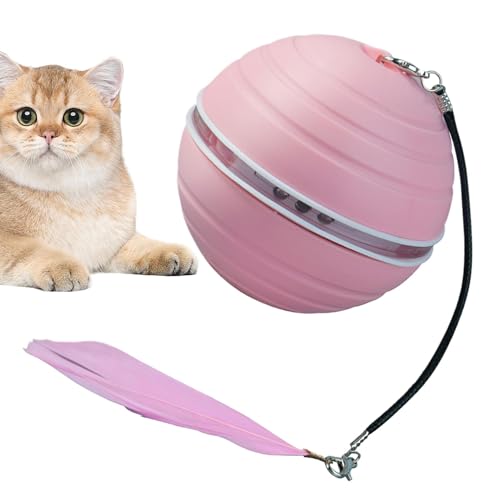 Interactive Cat Ball Toy, Rechargeable Cat Toy, Self-Rolling Cat Ball, Automatic Cat Toy, Pet Interactive Cat Toy, Rechargeable Cat Ball, Self-Rolling Toy for Cats, Cat Toy for Small Medium Large Cats von Veasbuu