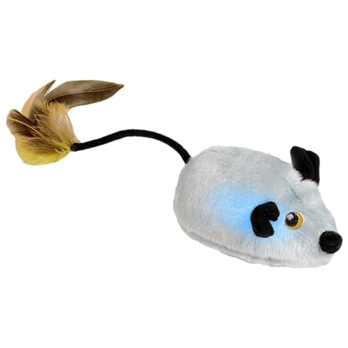 Interactive Cat Toy Mice, Automatic Electric LED Sound Mice, Rechargeable Kitten Exerciser, Chasing Game with Feather Tail, Boredom Buster for Fun and Exercise Interactive Cat Toy Mice, Automatic Electric LED Sound Mice, Rechargeable Kitten Exerciser, Chasing Game with Feather Tail, Boredom Buster for Fun and Exercise von Veasbuu