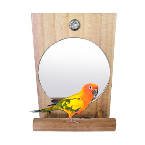 Parakeet Mirror, Bird Perches, 5.12x3.54x1.77 inches Interactive Wooden Toy with Reflective Top, Chew Safe Cage Accessory for Cockatiel, Conure, Macaw, Canary & African Grey Use Parakeet Mirror, Bird Perches, 5.12x3.54x1.77 inches Interactive Wooden Toy with Reflective Top, Chew Safe Cage Accessory for Cockatiel, Conure, Macaw, Canary & African Grey Use von Veasbuu