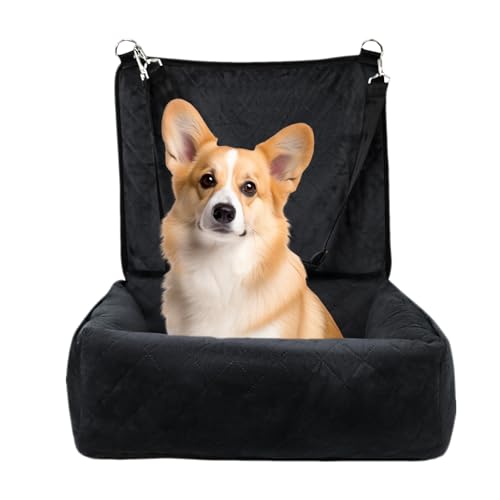 Pet Booster -Sitz, tragbarer Hundereisesitz für Auto, Hochleistungskissen mit Sicherheitsgürteltaschen, Welpenfahrzeugstuhl für SUV, LKW, Roadtrip und Pendeln im Freien von Veasbuu