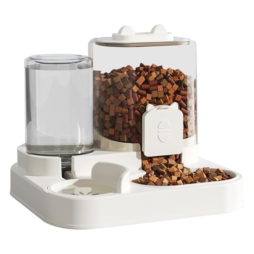 Pets Automatic Feeder, Pet Feeder Water Dispenser, 9.84x8.66x8.27 Inches Detachable Food Bowl and Drinking Dish for Small to Medium Dogs, Cats, Indoor Use in Bedroom or Balcony Pets Automatic Feeder, Pet Feeder Water Dispenser, 9.84x8.66x8.27 Inches Detachable Food Bowl and Drinking Dish for Small to Medium Dogs, Cats, Indoor Use in Bedroom or Balcony von Veasbuu