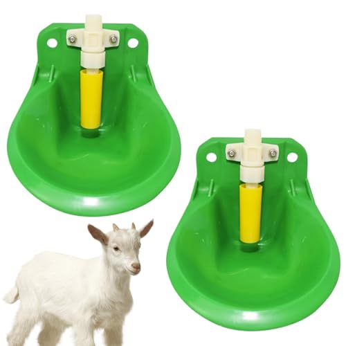 Veasbuu Automatische Kuh -Trinkschale, Schafwasserfuttermittel - 2X Water Bowl mit großer Kapazität | 600 ml Trinkwasserspender mit großer Kapazität, Ziegentrinkerbrunnen mit Ventil, von Veasbuu