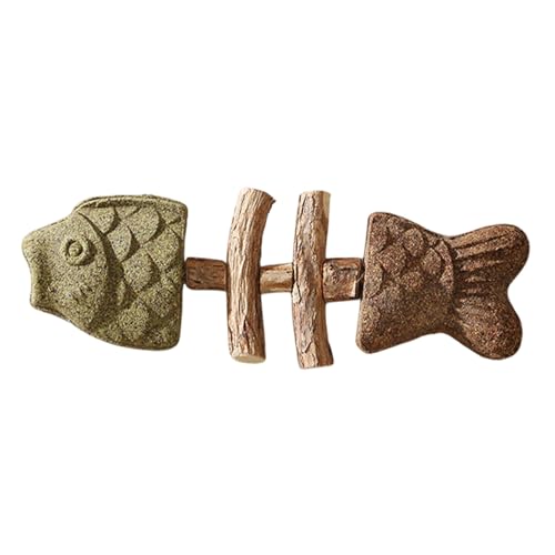 Veasbuu Cat Teething Toy, Wooden Fish Bone Teether, 7.01x2.56x0.79 Inches Interactive Cat Chew Toys for Indoor, Outdoor Play, Cute Kitten to Boredom and Apprehension Ease, Easy Use Veasbuu Cat Teething Toy, Wooden Fish Bone Teether, 7.01x2.56x0.79 Inches Interactive Cat Chew Toys for Indoor, Outdoor Play, Cute Kitten to Boredom and Apprehension Ease, Easy Use von Veasbuu