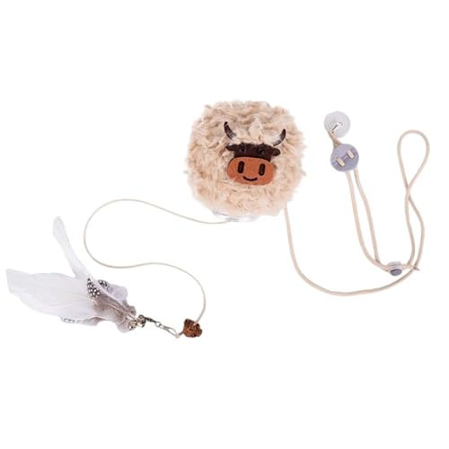 Veasbuu Interaktiver Cat-Tat-Spender-Spielzeug-Puzzle-Feeder für Innen-, Außenkatzen, fördert langsames, geistige Stimulation, haltbares ungiftiges Design, einstellbare Öffnungen, ideal für Kätzchen von Veasbuu