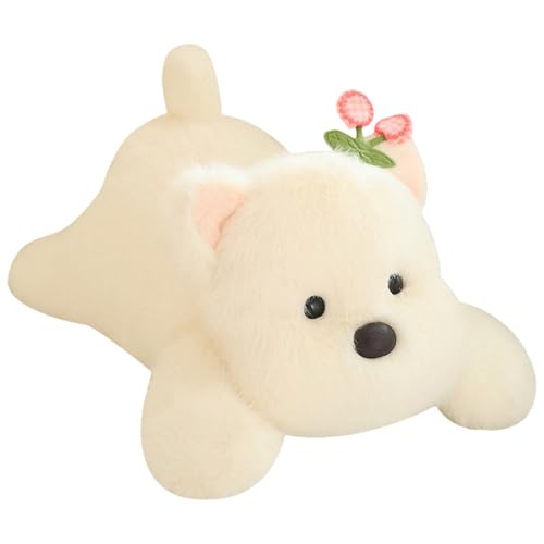 Veasbuu Puppy Stuffed Animal Dog Cartoon Doll 11.81 Inches Cute Collectible Pillow Soft Cuddle Size Adorable White Plush Toy for Home Decor Birthday and Children's Party Use von Veasbuu