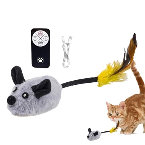 Veasbuu Remote Control Moving Cat Toy, Interactive Squeaky Toy for Indoor Cats, Stimulate Hunting Instincts with Automatic Moving Mice, Perfect Play Toy for Pet Cats to Stay Engaged and Active Veasbuu Remote Control Moving Cat Toy, Interactive Squeaky Toy for Indoor Cats, Stimulate Hunting Instincts with Automatic Moving Mice, Perfect Play Toy for Pet Cats to Stay Engaged and Active von Veasbuu