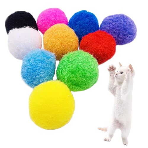 Vebetter Filzbälle für Katzen, 10 Stück Katze Spielzeug Bälle, Katzenspielzeug, Katzenbälle aus Filz, Weiche Katze Bälle, Kätzchen Pom poms Ball, Katze Spielen Spielzeug Indoor, Pompon Ball 4 cm. Vebetter Filzbälle für Katzen, 10 Stück Katze Spielzeug Bälle, Katzenspielzeug, Katzenbälle aus Filz, Weiche Katze Bälle, Kätzchen Pom poms Ball, Katze Spielen Spielzeug Indoor, Pompon Ball 4 cm. von Vebetter