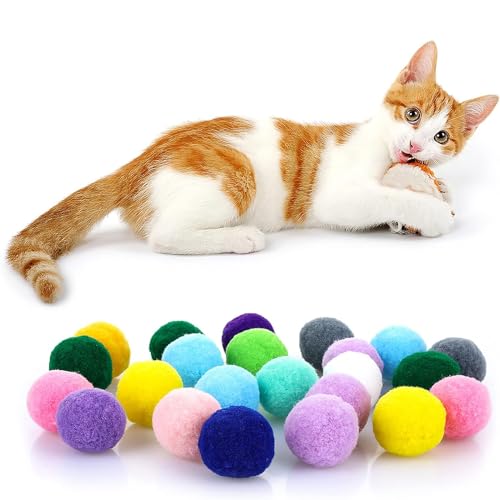 Vebetter Filzbälle für Katzen, 20 Stück Katze Spielzeug Bälle, Katzenspielzeug, Katzenbälle aus Filz, Weiche Katze Bälle, Kätzchen Pom poms Ball, Katze Spielen Spielzeug Indoor, Pompon Ball 5 cm. Vebetter Filzbälle für Katzen, 20 Stück Katze Spielzeug Bälle, Katzenspielzeug, Katzenbälle aus Filz, Weiche Katze Bälle, Kätzchen Pom poms Ball, Katze Spielen Spielzeug Indoor, Pompon Ball 5 cm. von Vebetter