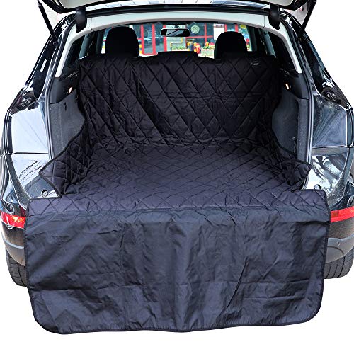 VECH Waterproof Pet Cargo Cover Dog Car Seat Cover Pet Cargo Liner, Waterproof, Nonslip, Washable Pet Backseat with Bumper Flap Protection for Cars, Trucks & SUVs, Large Size Universal Fit Black von Vech