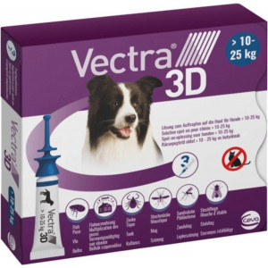 Vectra 3D M Spot-on für Hunde 10 - 25 kg (3 Pipetten) 2 x 3 Pipetten von Vectra