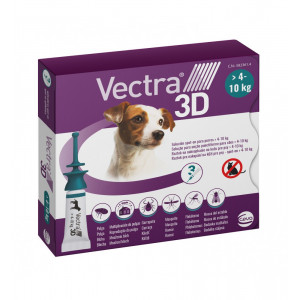 Vectra 3D S Spot-on für Hunde 4 - 10 kg (3 Pipetten) 3 x 3 Pipetten von Vectra