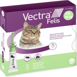 Vectra Felis Spot-on für Katzen 0,6 - 10 kg (3 Pipetten) 3 x 3 Pipetten von Vectra