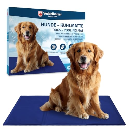 Veddelholzer Kühlmatte (L) für Hunde extra Dick, Kratzfest, selbstkühlend ohne Strom Perfekt für Sommer & Reisen Für kleine, mittlere & große Hunde Kühlmatte Hund Faltbar & leicht zu reinigen von Veddelholzer