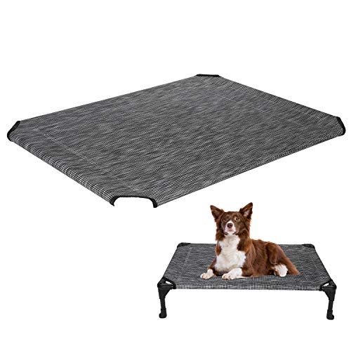 Toulifly Veehoo Kühlender erhöhter Ersatzbezug für Hundebett, waschbar und atmungsaktiv, Größe M, Schwarz/Silber… Toulifly Veehoo Kühlender erhöhter Ersatzbezug für Hundebett, waschbar und atmungsaktiv, Größe M, Schwarz/Silber… von Veehoo