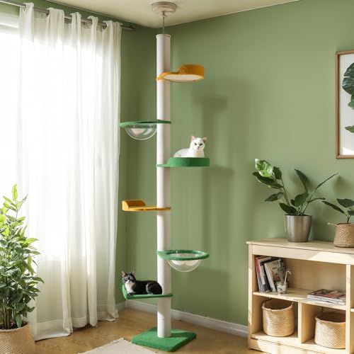 Veehoo Cat Climbing Tower Indoor, Multi Level Stable Cat Climbing Tower Cat Activity Tree Activity Cat Climbing Tree with 6 Layers Hammock Bed for Kitten Adult Cats Veehoo Cat Climbing Tower Indoor, Multi Level Stable Cat Climbing Tower Cat Activity Tree Activity Cat Climbing Tree with 6 Layers Hammock Bed for Kitten Adult Cats von Veehoo