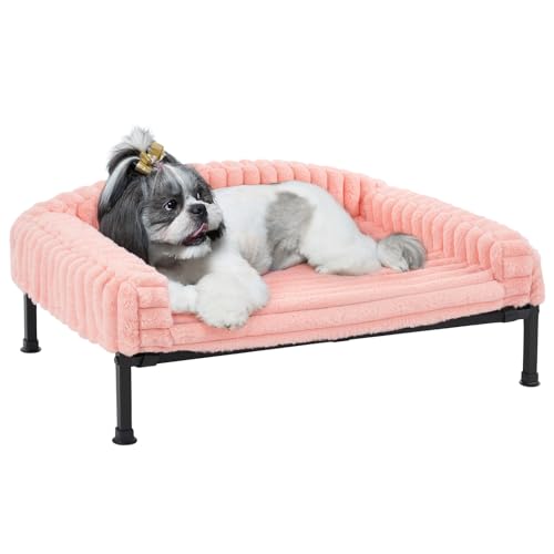 Veehoo Hundeliege Hundesofa für Mittlere Hunde, Flauschige Erhöhtes Hundebett mit Abnehmbarem Polster und Orthopädische Matratze, Hunde Sofa Katzensofa mit rutschfeste Füße, Rosa 75x50x10cm Veehoo Hundeliege Hundesofa für Mittlere Hunde, Flauschige Erhöhtes Hundebett mit Abnehmbarem Polster und Orthopädische Matratze, Hunde Sofa Katzensofa mit rutschfeste Füße, Rosa 75x50x10cm von Veehoo
