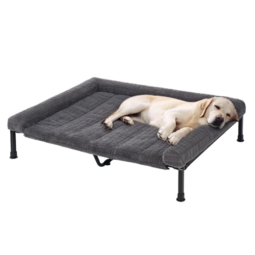 Veehoo Hundeliege Outdoor XL Waschbar, Flauschiges Hundeliege mit Abnehmbarem Polster, Erhöhtes Hundebett Hundesofa mit Rutschfesten Füßen für Drinnen Draußen, Grau 134 x 94 x 20 cm Veehoo Hundeliege Outdoor XL Waschbar, Flauschiges Hundeliege mit Abnehmbarem Polster, Erhöhtes Hundebett Hundesofa mit Rutschfesten Füßen für Drinnen Draußen, Grau 134 x 94 x 20 cm von Veehoo