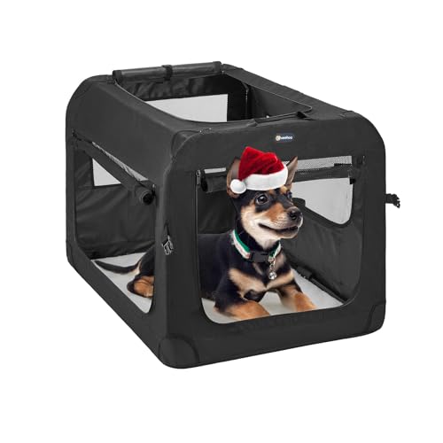 Veehoo Faltbare weiche Hundekäfig, 3-türige Haustierhütte für Kistentraining Hunde, 5 x schweres Netzgewebe, 600D kationisches Oxford-Gewebe, Innen- und Außenbereich, 50,8 cm, Schwarz Veehoo Faltbare weiche Hundekäfig, 3-türige Haustierhütte für Kistentraining Hunde, 5 x schweres Netzgewebe, 600D kationisches Oxford-Gewebe, Innen- und Außenbereich, 50,8 cm, Schwarz von Veehoo