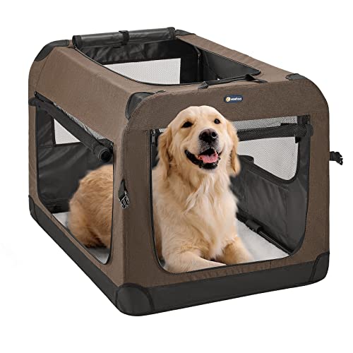 Veehoo Faltbare weiche Hundekäfig, 3-türige Haustierhütte für Kistentraining Hunde, 5 x schweres Netzgewebe, 600D kationisches Oxford-Gewebe, Innen- und Außenbereich, 91,4 cm, Braun Veehoo Faltbare weiche Hundekäfig, 3-türige Haustierhütte für Kistentraining Hunde, 5 x schweres Netzgewebe, 600D kationisches Oxford-Gewebe, Innen- und Außenbereich, 91,4 cm, Braun von Veehoo