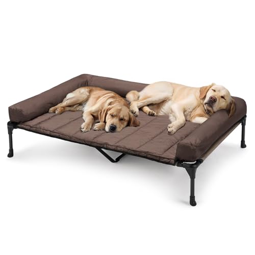 Veehoo Hundeliege Outdoor, Kühlendes Erhöhtes Hundebett mit Wasserdichter Abnehmbarer Kissenauflage, Hundebett mit Rand,Atmungsaktivem Mesh, rutschfeste Füße, Hundesofa für Innen & Außen Veehoo Hundeliege Outdoor, Kühlendes Erhöhtes Hundebett mit Wasserdichter Abnehmbarer Kissenauflage, Hundebett mit Rand,Atmungsaktivem Mesh, rutschfeste Füße, Hundesofa für Innen & Außen von Veehoo
