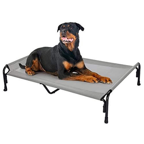 Veehoo Kühlendes Hundeliege Outdoor, Erhöhtes Hundebett für Groß Hunde, Tragbares Stehendes Haustierbett mit Waschbarem Atmungsaktivem Netz, rutschfeste Füße, XX-Large, Grau Veehoo Kühlendes Hundeliege Outdoor, Erhöhtes Hundebett für Groß Hunde, Tragbares Stehendes Haustierbett mit Waschbarem Atmungsaktivem Netz, rutschfeste Füße, XX-Large, Grau von Veehoo